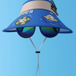 Babyhug Visor Cap with Duck Print  - Blue-21