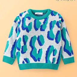 Babyoye Knitted Full Sleeves Pullover Sweater with Abstract Design - Mulicolour-image-74