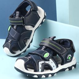 Cute Walk by Babyhug Slip On Sandals with Velcro Closure - Blue-picture-10