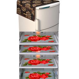 Dakshya Industries Fridge Top Cover and Fridge Mat Combo Set of 5-picture-0
