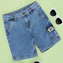 Pantaloons Junior Solid Shorts - Light Blue-picture-3