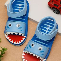 ONYC Shark Designed & Applique Detailed Sandals - Royal Blue-image-49
