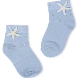 Tipy Tipy Tap Star Fish Embellished Socks - Blue-image-54