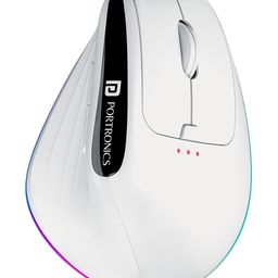 Portronics Toad Ergo 3 Ergonomic Wireless Mouse with RGB, 2400 DPI, Dual Mode BT & 2.4GHz Connectivity, Rechargeable Battery, 6 Buttons, Adjustable DPI, Silent Clicks (White)-16