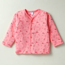 Tango Single Jersey Knit Full Sleeves Front Open Jhablas With Rabbit Print - Coral-picture-17