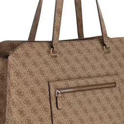 GUESS Geometric Printed PU Structured Tote Bag with Quilted image 5