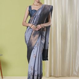 KAYOMMI Floral Zari Banarasi Saree-image-50