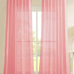 HOMEMONDE Pink Set of 2 Sheer Window Curtain-image-23