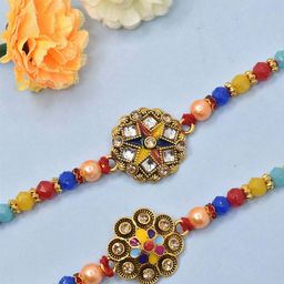MEIRA JEWELLERY Pack Of 2 Rakhi Gift Set-image-51