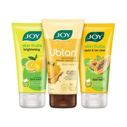 JOY Set Of 3 Lemon, Papaya & Ubtan Tan Removal Face Wash - 150 ml Each-10