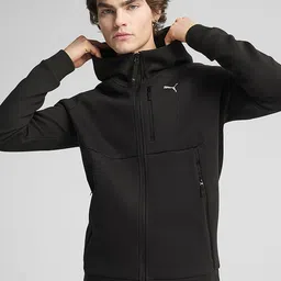 Puma Tech Brand Logo Printed Hooded Pure Cotton Full-Zip Hoodie-image-25