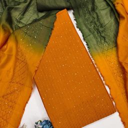 LeeliPeeri Designer Embroidered Sequinned Chanderi Cotton Unstitched Dress Material-picture-26