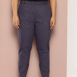 Sztori Women Plus Size Pure Cotton Formal Trousers-picture-23