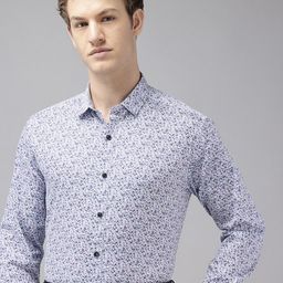 Van Heusen Pure Cotton Micro Ditsy Printed Slim Fit Formal Shirt-image-93