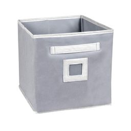 Kuber Industries Set Of 6 Grey Solid Large Foldable Storage Boxes With Handle Replacement Drawer image 4