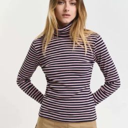 Gant Blue & Pink Striped Top-image-83