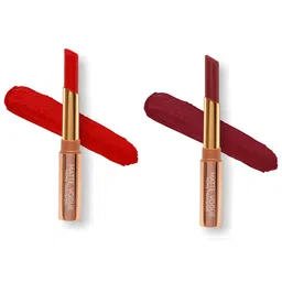 ME-ON Set of 2 Matte Vogue None-Transfer Lipsticks - Shade 01 & 10-4