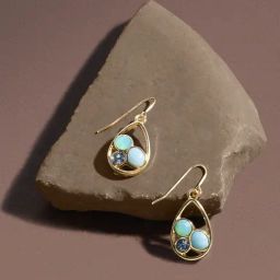 Accessorize London Gem Teardrop Drop Earrings for Women-image-32