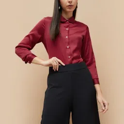 Code by Lifestyle Red Polyester Regular Fit Top image 1
