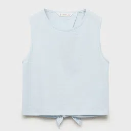 Mango Kids Girls Pure Cotton Cut-Out Detail Top-35