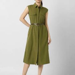 Van Heusen Green Regular Fit Dress-image-80