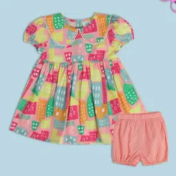 MINIKLUB Kids Multicolor Printed Dress Set-picture-0