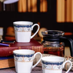 Sonaki White Bone china Tea & Coffee Mug - Set of 6 image 1