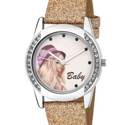 Kool Kidz Unisex Kids Multicoloured Printed Dial & Gold Toned Leather Straps Analogue Watch KOOL KIDZ KK-16
