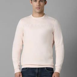 Louis Philippe Beige Cotton Regular fit Embroidery Casual Sweatshirt-picture-22