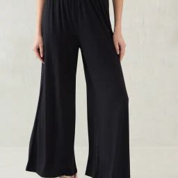 FEMMELLA Black Regular Fit Solid Trousers-image-98