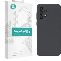 Sprig Liquid Silicone Back Cover for Samsung Galaxy A73 5G (Grey)-image-54