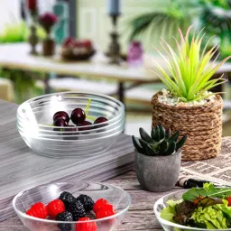 Luminarc Transparent Glass Snack Bowls Platters - Set of 6 image 1