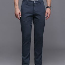 Louis Philippe Sport Men Textured Tapered Fit Smart Casual Trousers-image-70