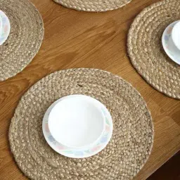 HOSTA HOMES Brown Leather Reversible Placemats - Set of 6-5