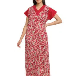 Secret Wish Red Printed Nighty-picture-14