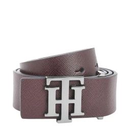 Tommy Hilfiger Filson Brown Leather Waist Belt for Men-image-11