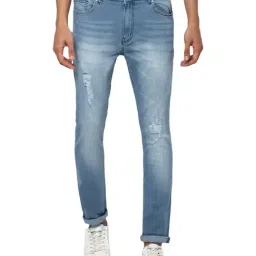 Forever 21 Sky Blue Low Waist Slim Fit Regular Length Jeans-picture-38