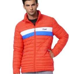 Jack & Jones Mars Red Striped Quilted Jacket-image-12