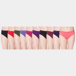 Dollar Missy Multicolor Cotton Panty Set - Pack of 10-image-75