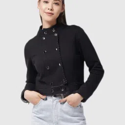 Miss Chase Black Relaxed Fit Jacket-picture-41