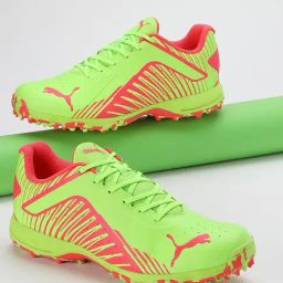 Puma Men's 22 FH Pro Green Cricket Shoes-image-36