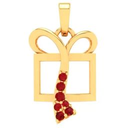 P.C. Chandra Jewellers 14k Yellow Gold Gift Shaped Sleek Pendant-image-42