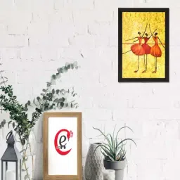eCraftIndia Dancing Girls Matt Textured UV Art Painting-image-79