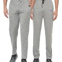 Vimal Jonney Grey Regular Fit Trackpants - Pack of 2-image-54