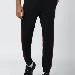 Van Heusen Black Slim Fit Colour Block Joggers-image-93