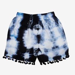 Kiddopanti Kids Navy & White Tie & Dye Shorts-image-24