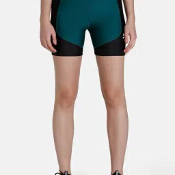 Puma Teal Green & Black Color-Block Training Shorts-3