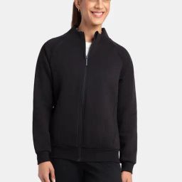 Jockey U108 Women's Super Combed Cotton Rich Fleece Full Zip High Neck Jacket with Front Pockets-13