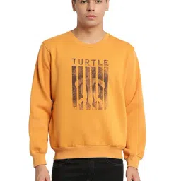 Turtle Mustard Regular Fit Printed Sweatshirt-41
