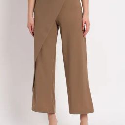 Zastraa Brown Casual Trousers-image-67